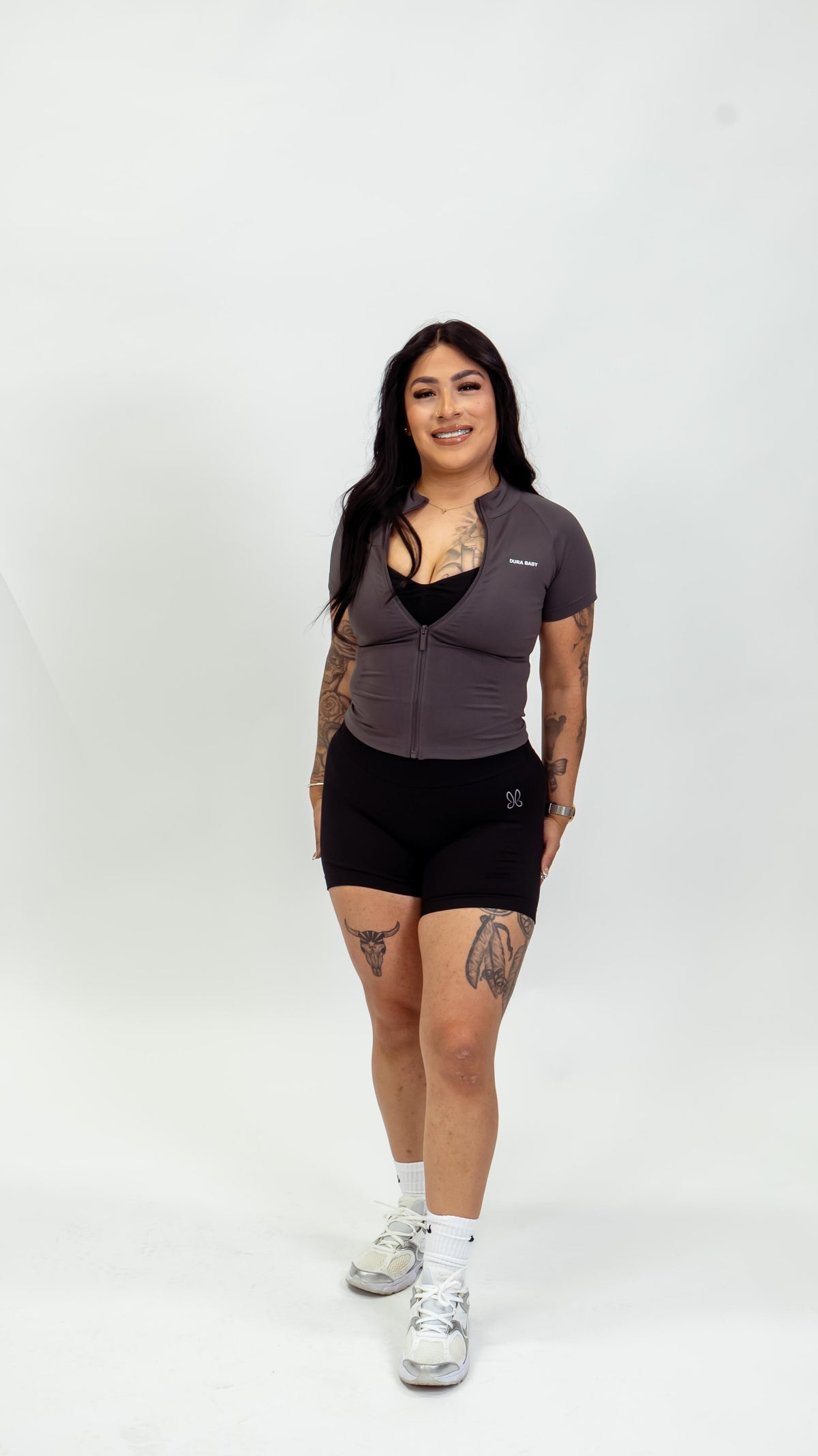 The Amour Zip Top Black
